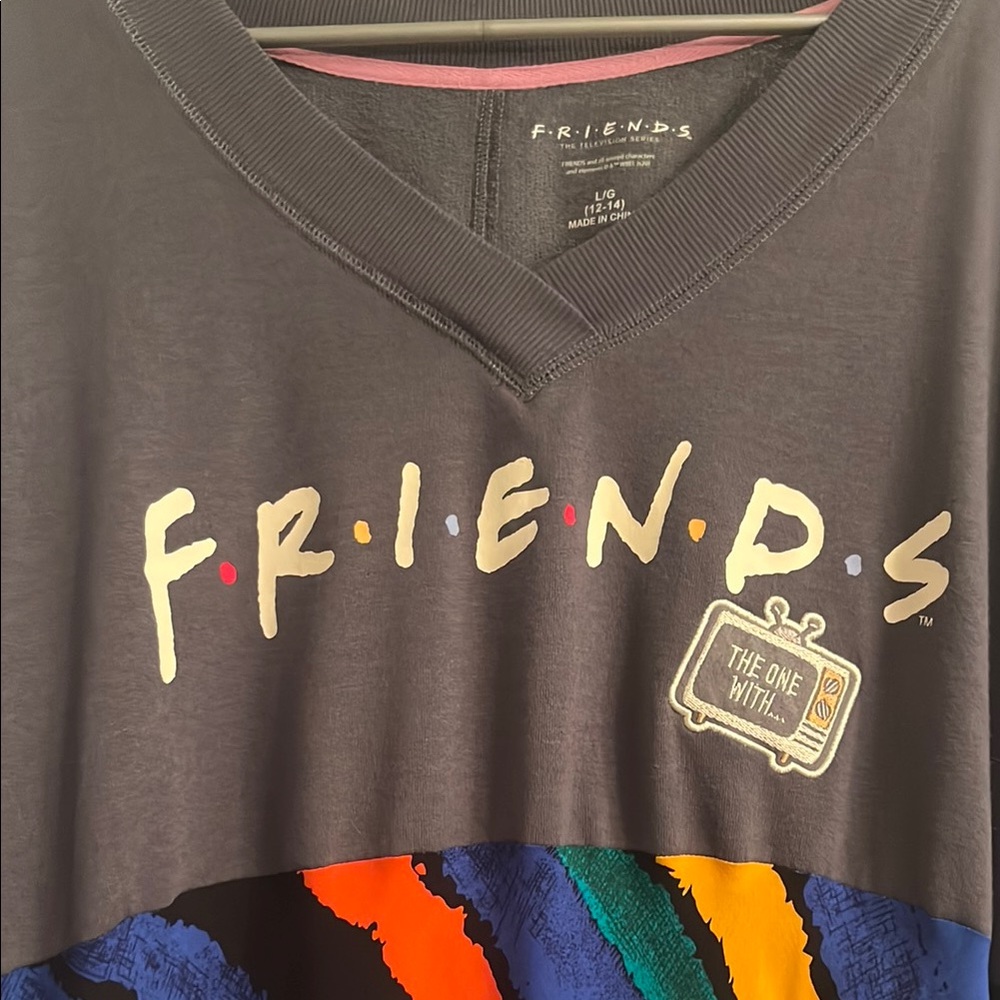FRIENDS Black and Blue Long Sleeve Dress - Picture 2 of 5
